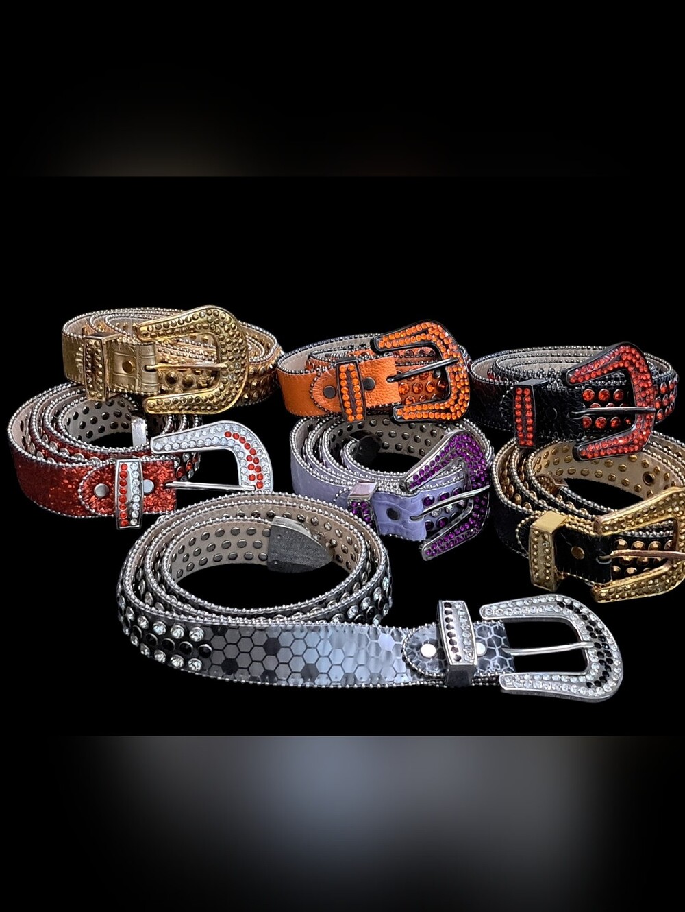 DNA Premium Rhinestone Belts - Various Colors - You Pick!